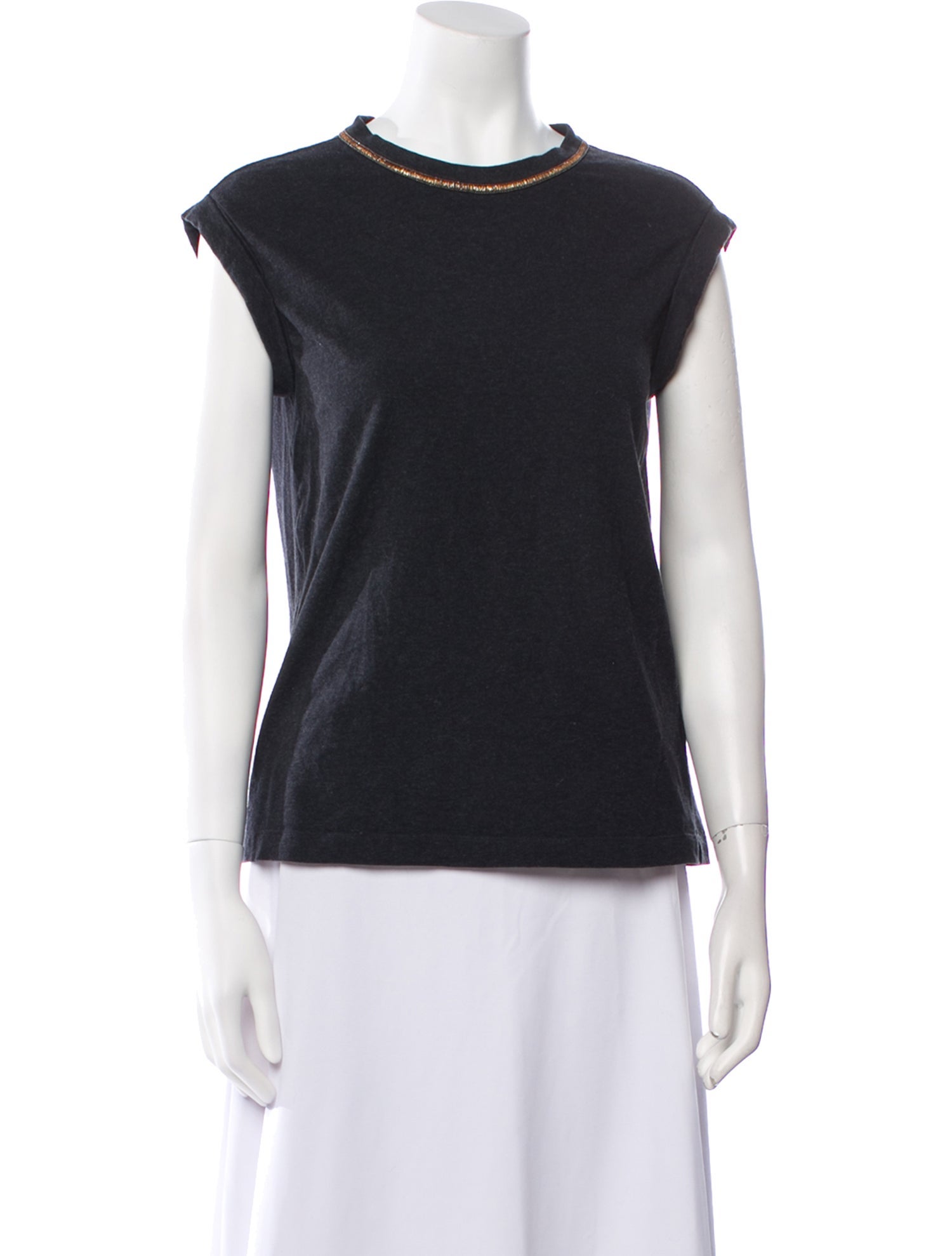 Brunello Cucinelli Crew Neck Short Sleeve Top