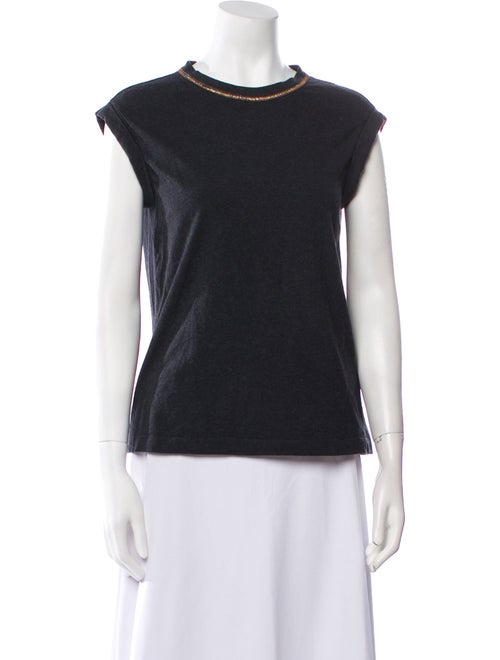 Brunello Cucinelli Crew Neck Short Sleeve Top