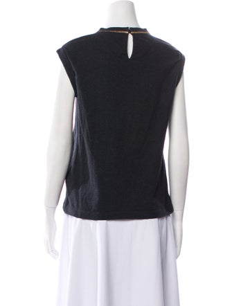 Brunello Cucinelli Crew Neck Short Sleeve Top