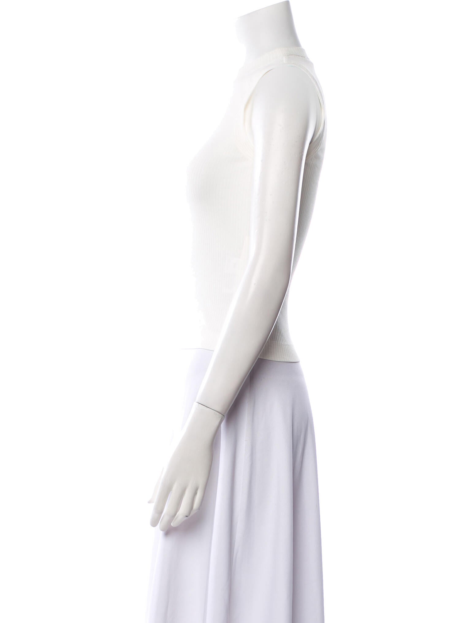 Brunello Cucinelli Crew Neck Sleeveless Crop Top