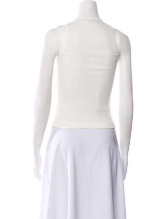 Brunello Cucinelli Crew Neck Sleeveless Crop Top