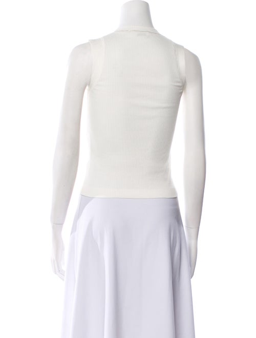 Brunello Cucinelli Crew Neck Sleeveless Crop Top