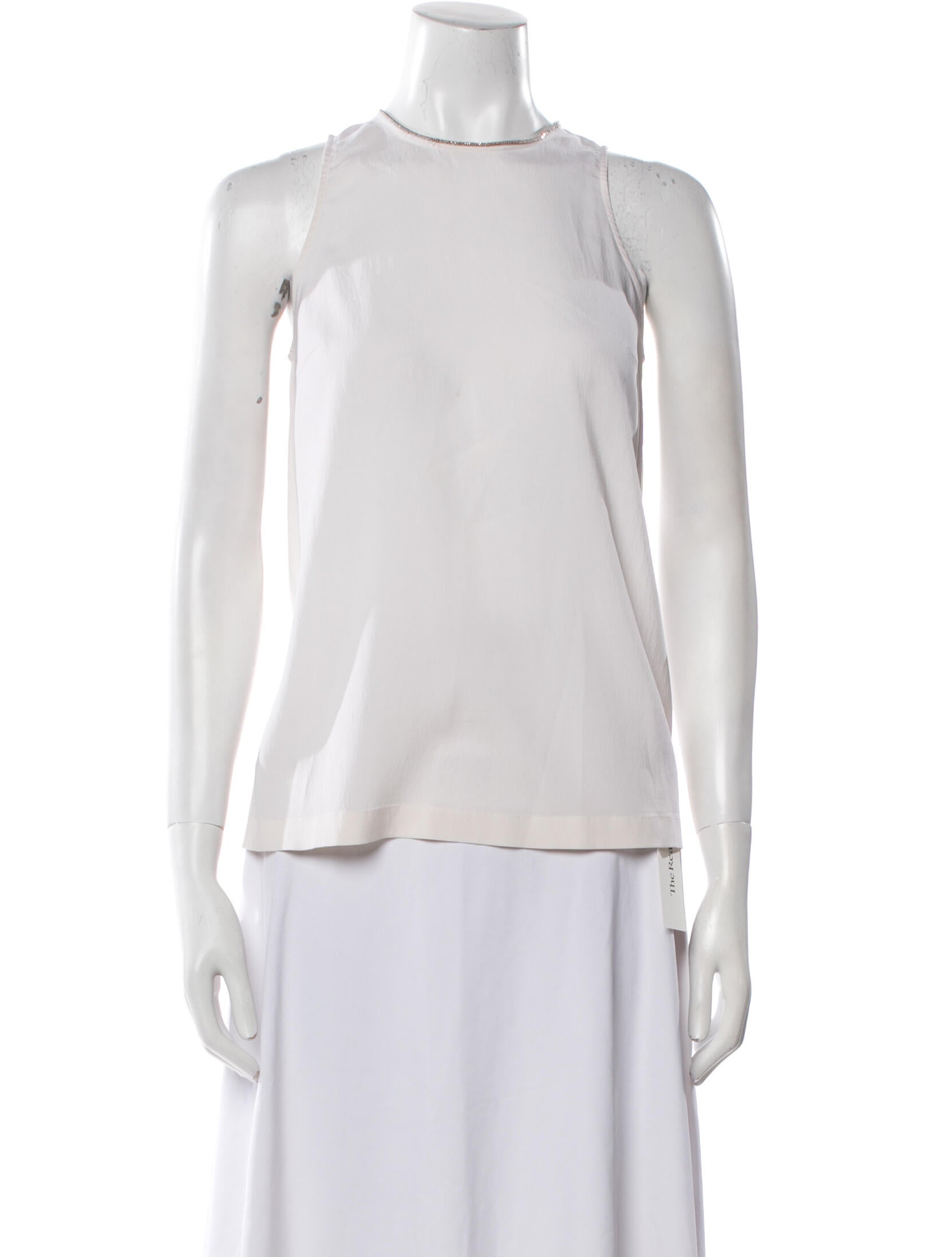 Brunello Cucinelli Silk Crew Neck Top