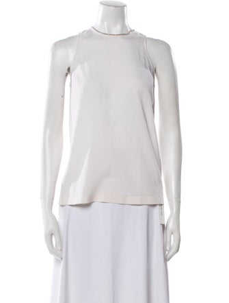 Brunello Cucinelli Silk Crew Neck Top