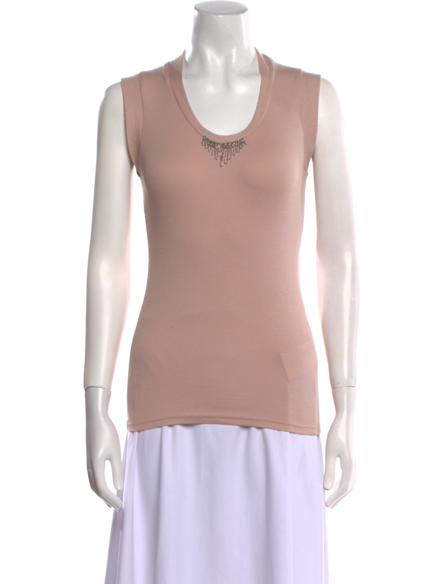 Brunello Cucinelli Scoop Neck Sleeveless Top