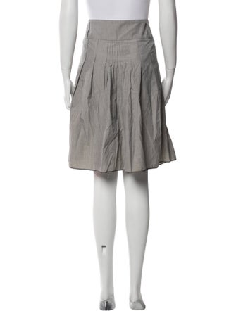 Brunello Cucinelli Pleated Accents Knee-Length Skirt