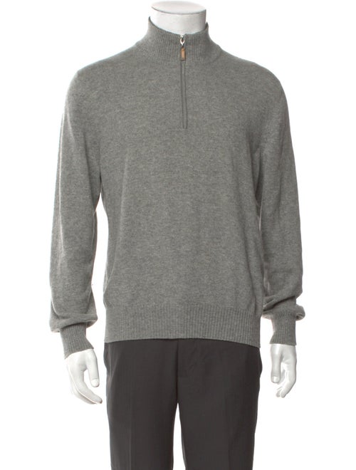 Brunello Cucinelli Cashmere Mock Neck Polo Sweater