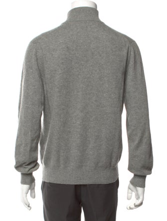 Brunello Cucinelli Cashmere Mock Neck Polo Sweater