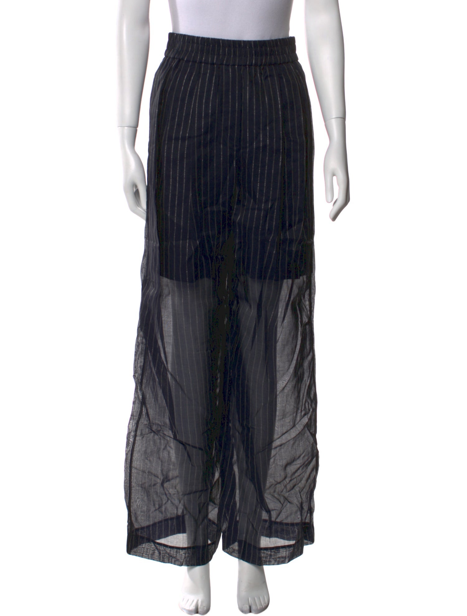 Brunello Cucinelli Striped Wide Leg Pants w/ Tags