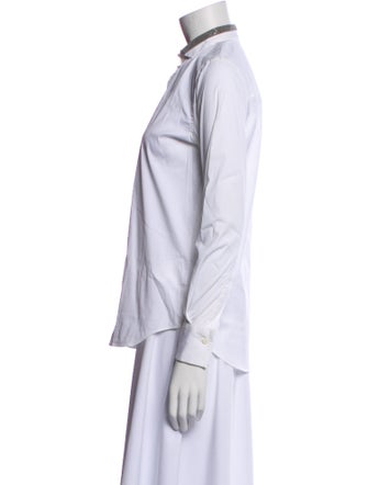 Brunello Cucinelli Long Sleeve Button-Up Top