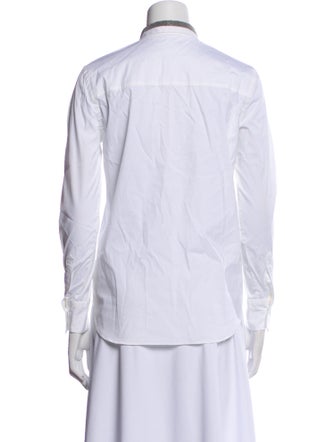 Brunello Cucinelli Long Sleeve Button-Up Top