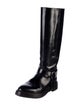 Brunello Cucinelli Leather Beaded Accents Riding Boots