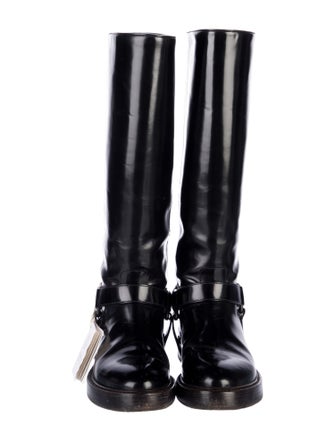 Brunello Cucinelli Leather Beaded Accents Riding Boots