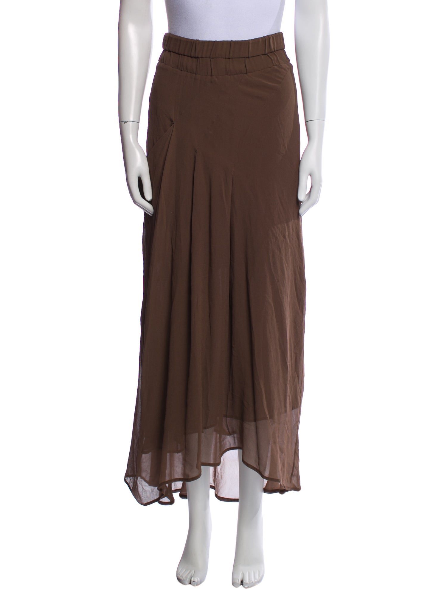 Brunello Cucinelli Silk Long Skirt