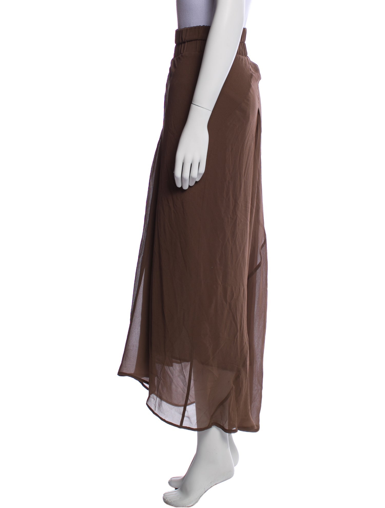 Brunello Cucinelli Silk Long Skirt