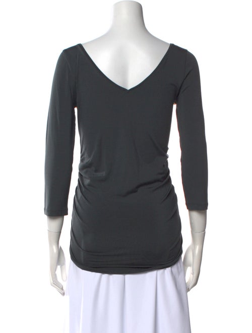 Brunello Cucinelli V-Neck Three-Quarter Sleeve Top