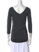 Brunello Cucinelli V-Neck Three-Quarter Sleeve Top