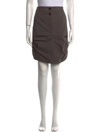 Brunello Cucinelli Pleated Accents Knee-Length Skirt