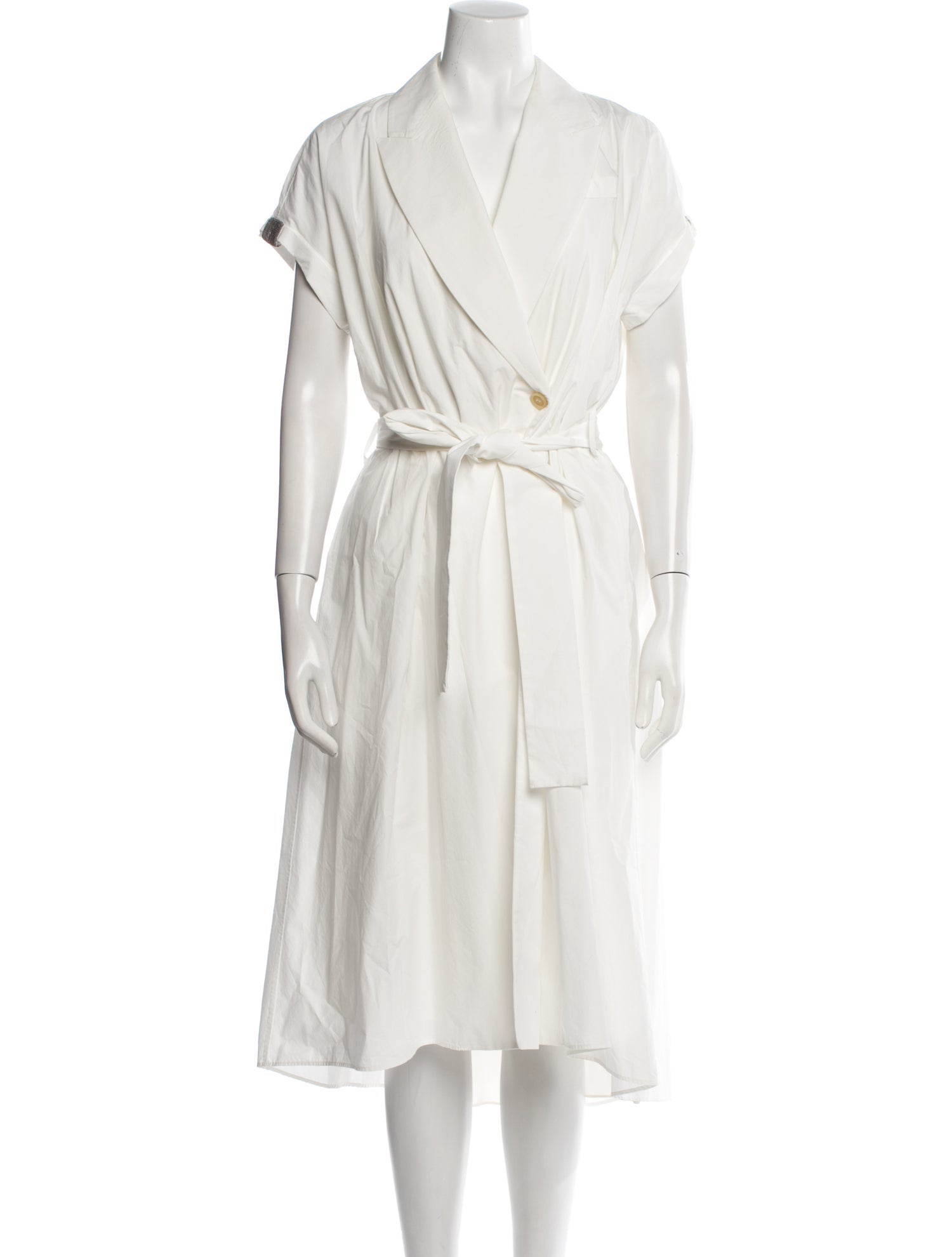 Brunello Cucinelli V-Neck Midi Length Dress