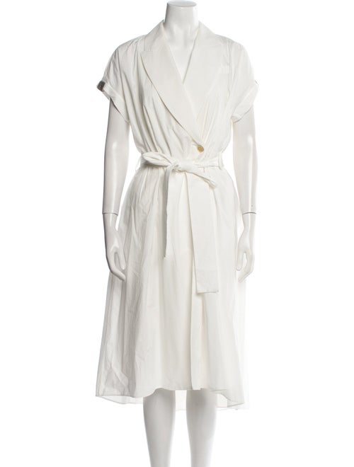 Brunello Cucinelli V-Neck Midi Length Dress