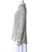 Brunello Cucinelli Silk Striped Button-Up Top