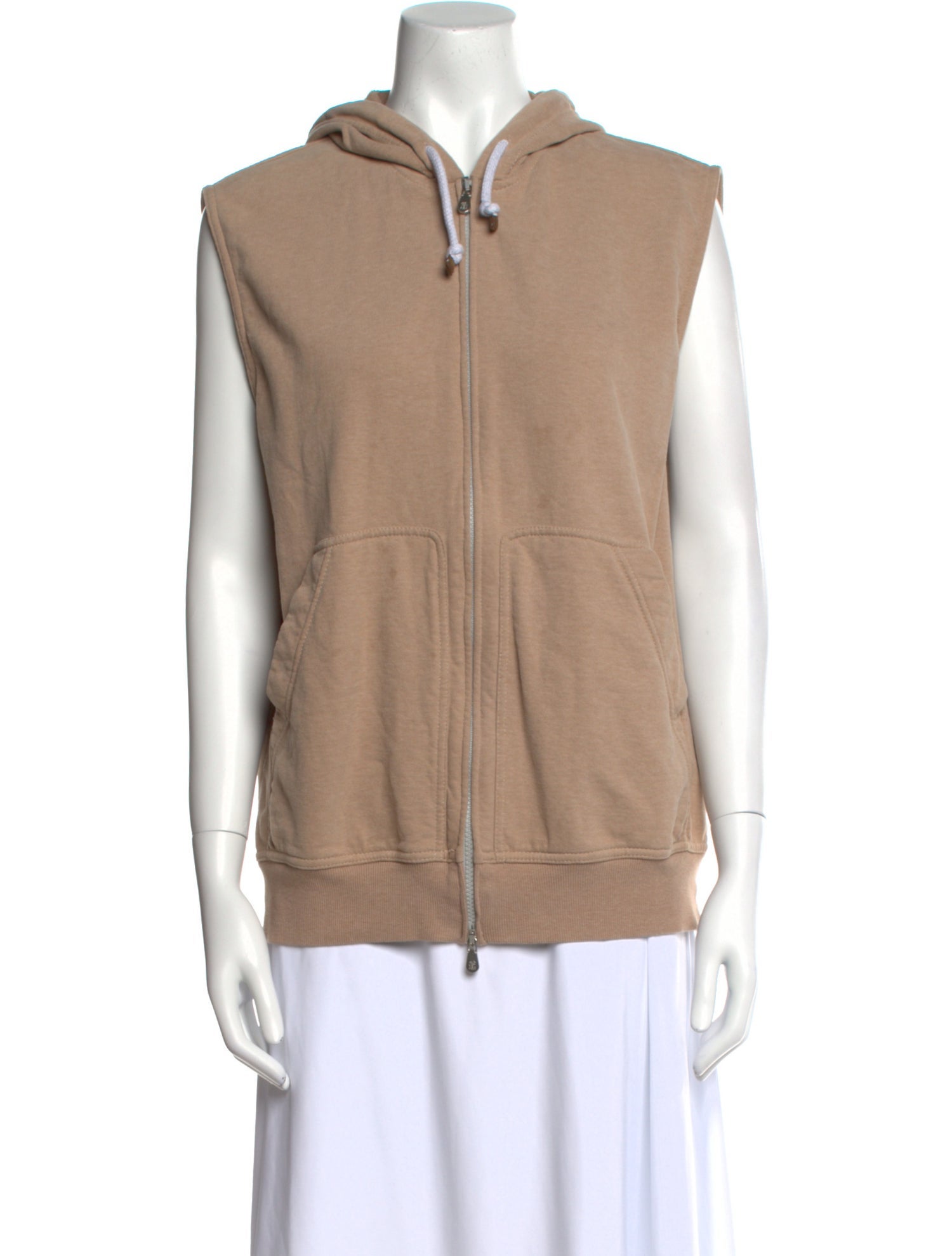 Brunello Cucinelli Mock Neck Sleeveless Sweatshirt