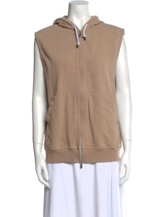 Brunello Cucinelli Mock Neck Sleeveless Sweatshirt
