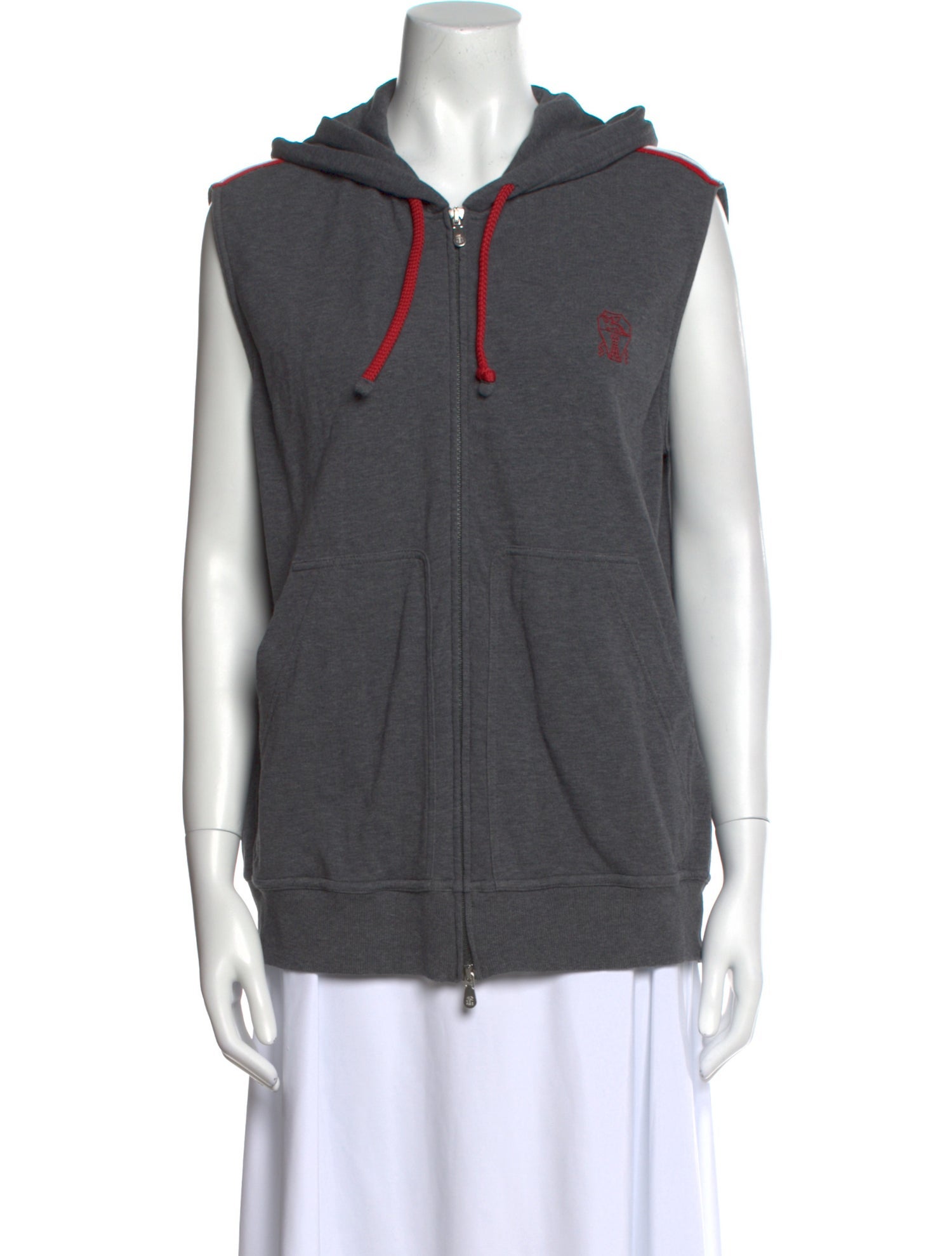 Brunello Cucinelli Crew Neck Sleeveless Sweatshirt