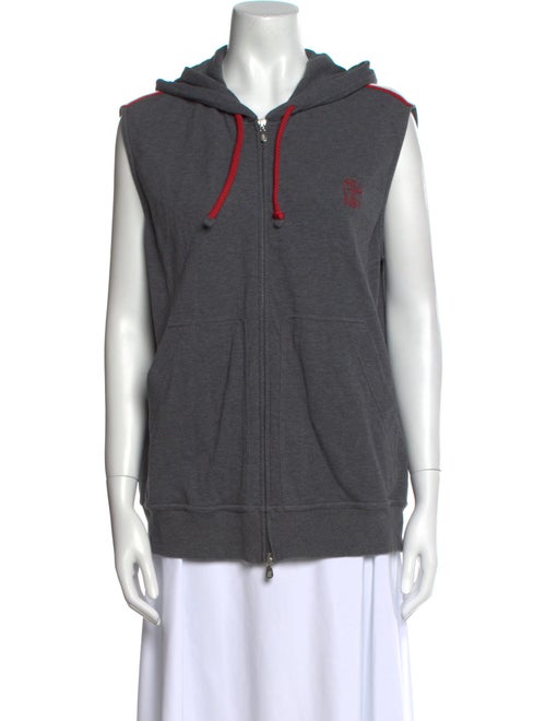 Brunello Cucinelli Crew Neck Sleeveless Sweatshirt