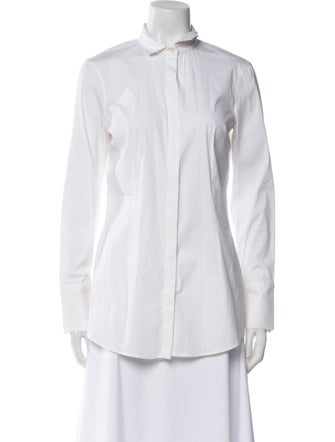 Brunello Cucinelli Long Sleeve Button-Up Top