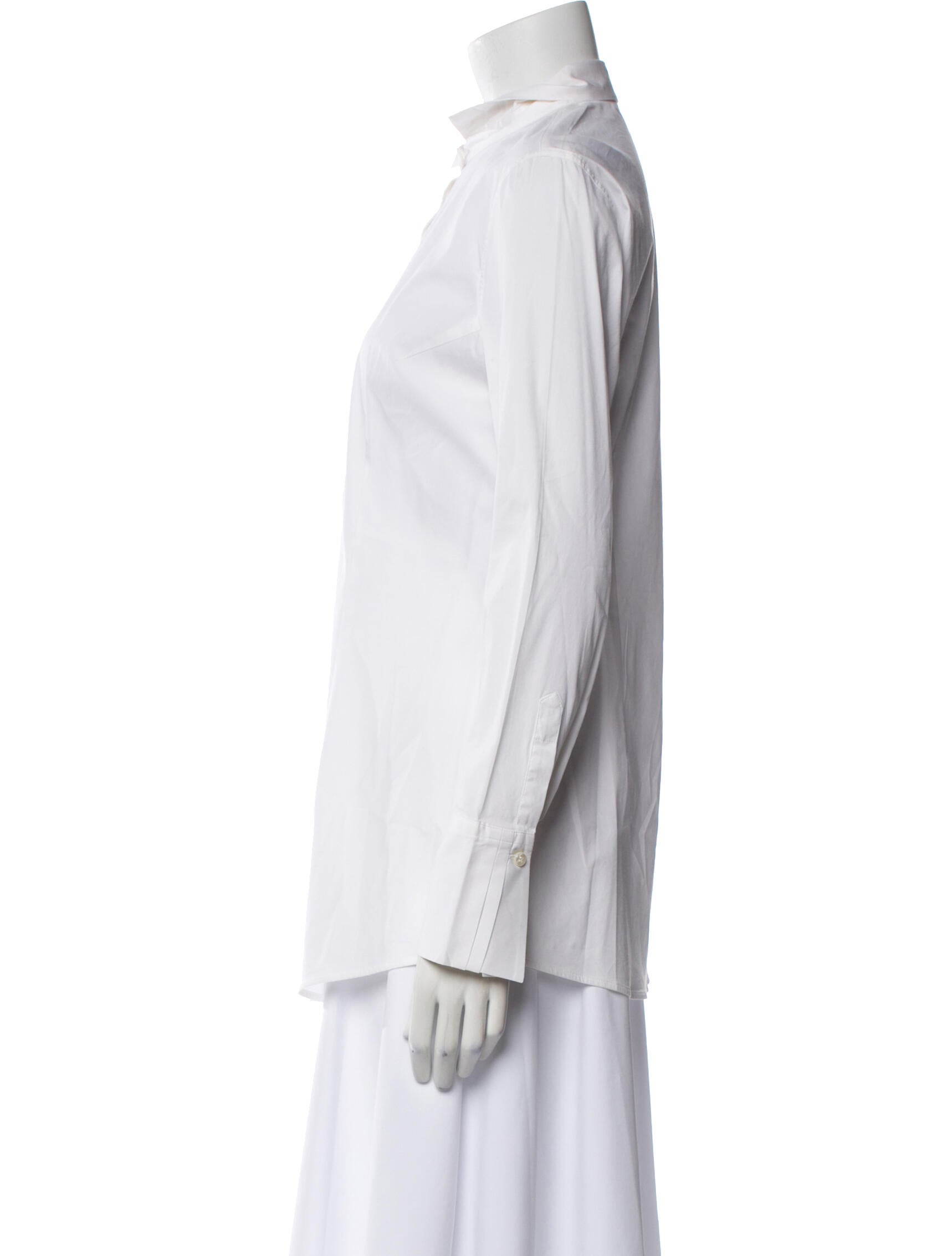 Brunello Cucinelli Long Sleeve Button-Up Top