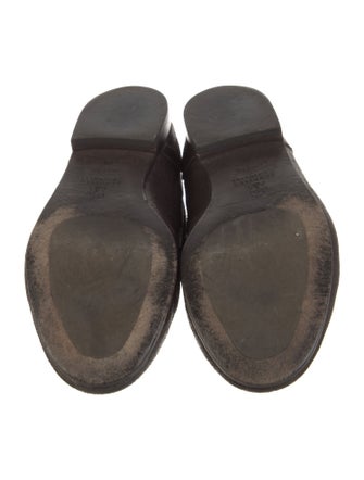 Brunello Cucinelli Leather Crystal Embellishments Loafers