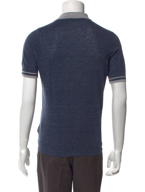 Brunello Cucinelli Linen V-Neck Polo Shirt