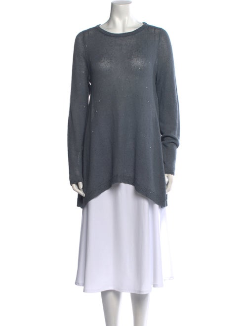 Brunello Cucinelli Linen Scoop Neck Sweater