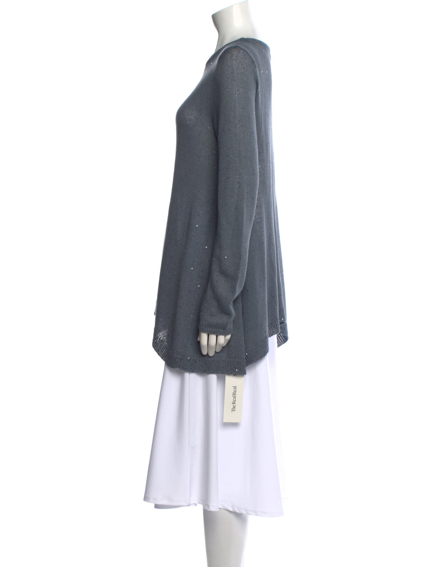 Brunello Cucinelli Linen Scoop Neck Sweater