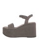 Brunello Cucinelli Suede Beaded Accents Sandals
