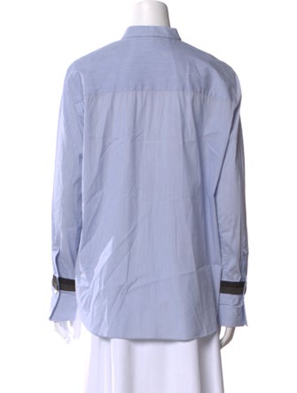 Brunello Cucinelli Long Sleeve Button-Up Top