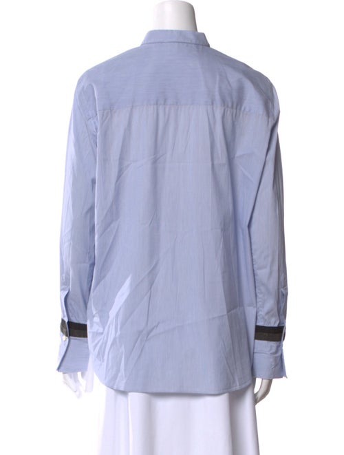 Brunello Cucinelli Long Sleeve Button-Up Top