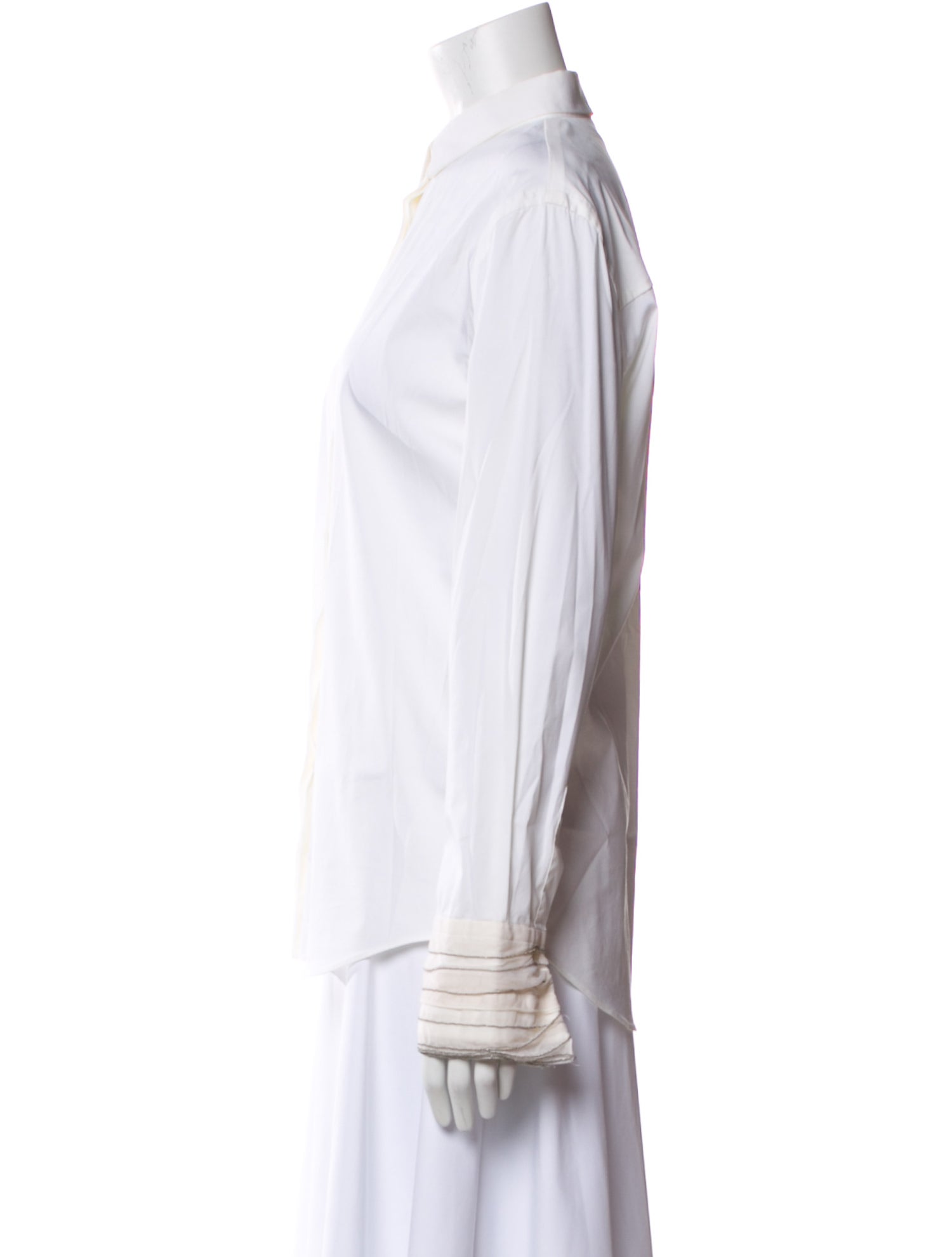 Brunello Cucinelli Long Sleeve Button-Up Top