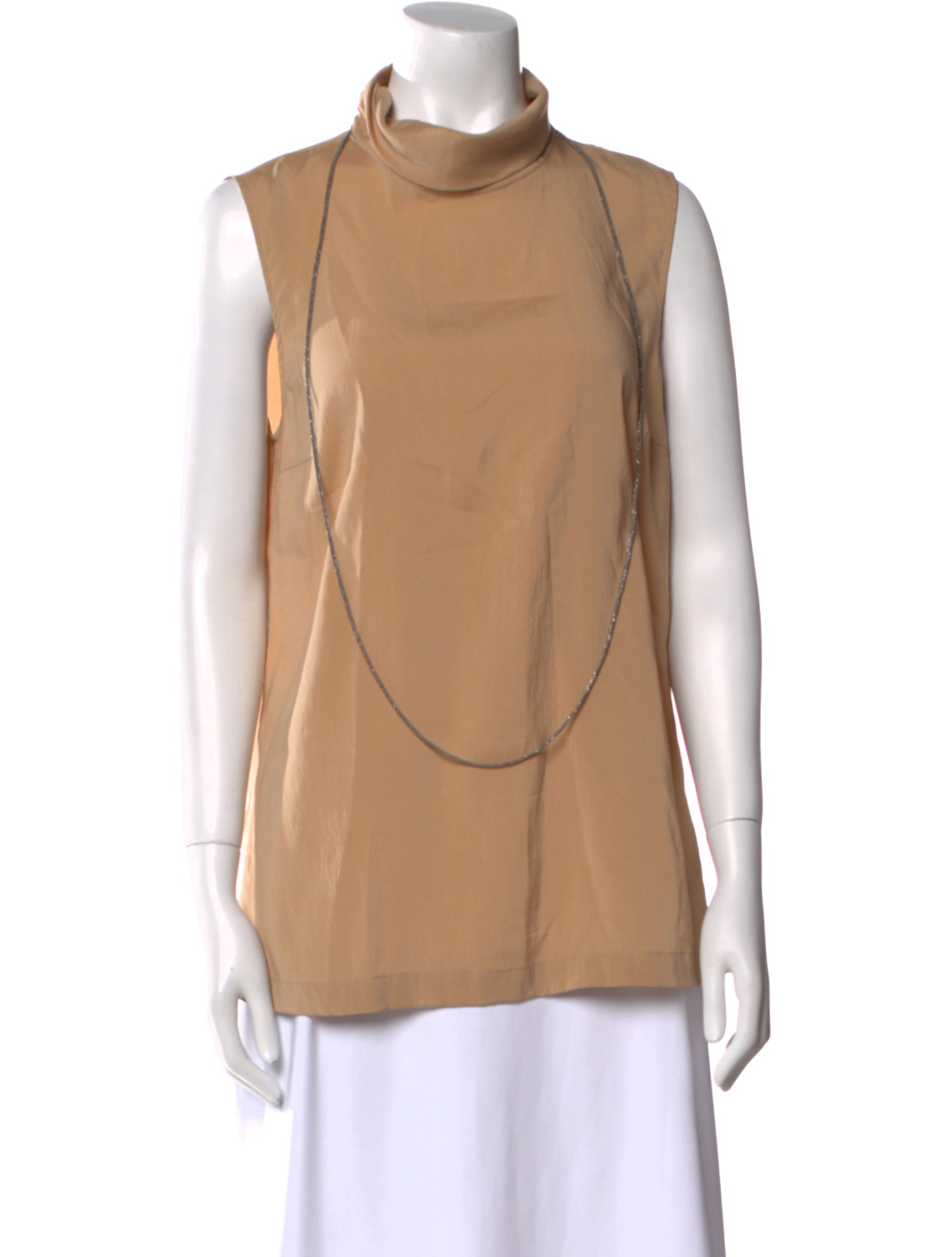 Brunello Cucinelli Silk Cowl Neck Top