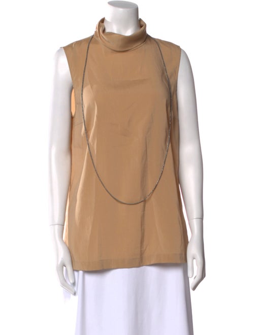 Brunello Cucinelli Silk Cowl Neck Top