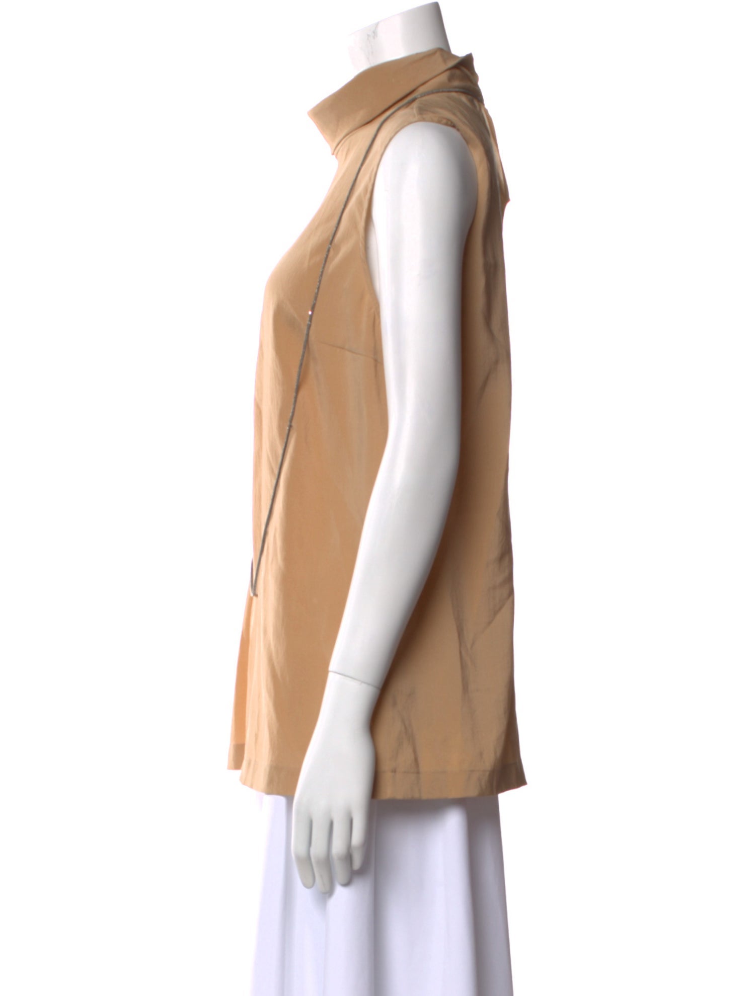 Brunello Cucinelli Silk Cowl Neck Top