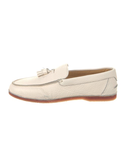 Brunello Cucinelli Leather Tassel Accents Loafers