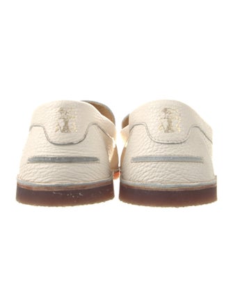 Brunello Cucinelli Leather Tassel Accents Loafers