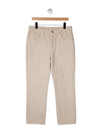 Brunello Cucinelli High-Rise Straight Leg Jeans