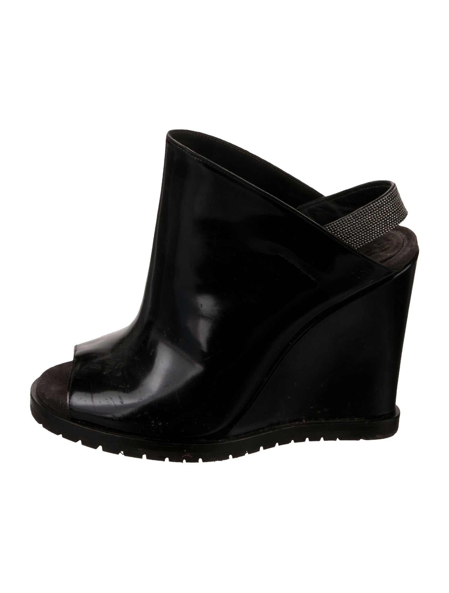 Brunello Cucinelli Monili Leather Mules