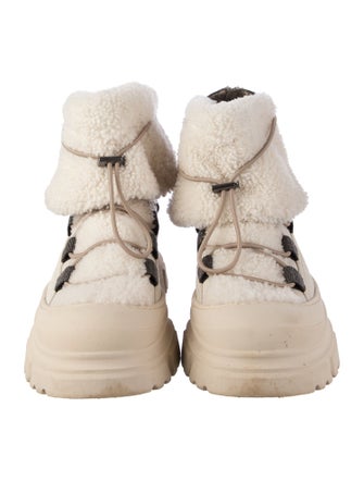 Brunello Cucinelli Studded Accents Combat Boots