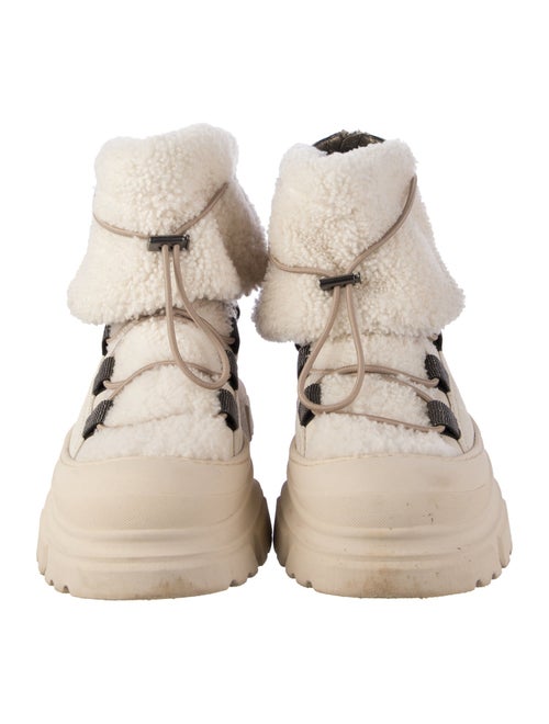 Brunello Cucinelli Studded Accents Combat Boots