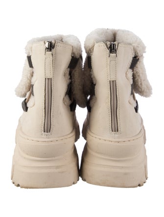 Brunello Cucinelli Studded Accents Combat Boots