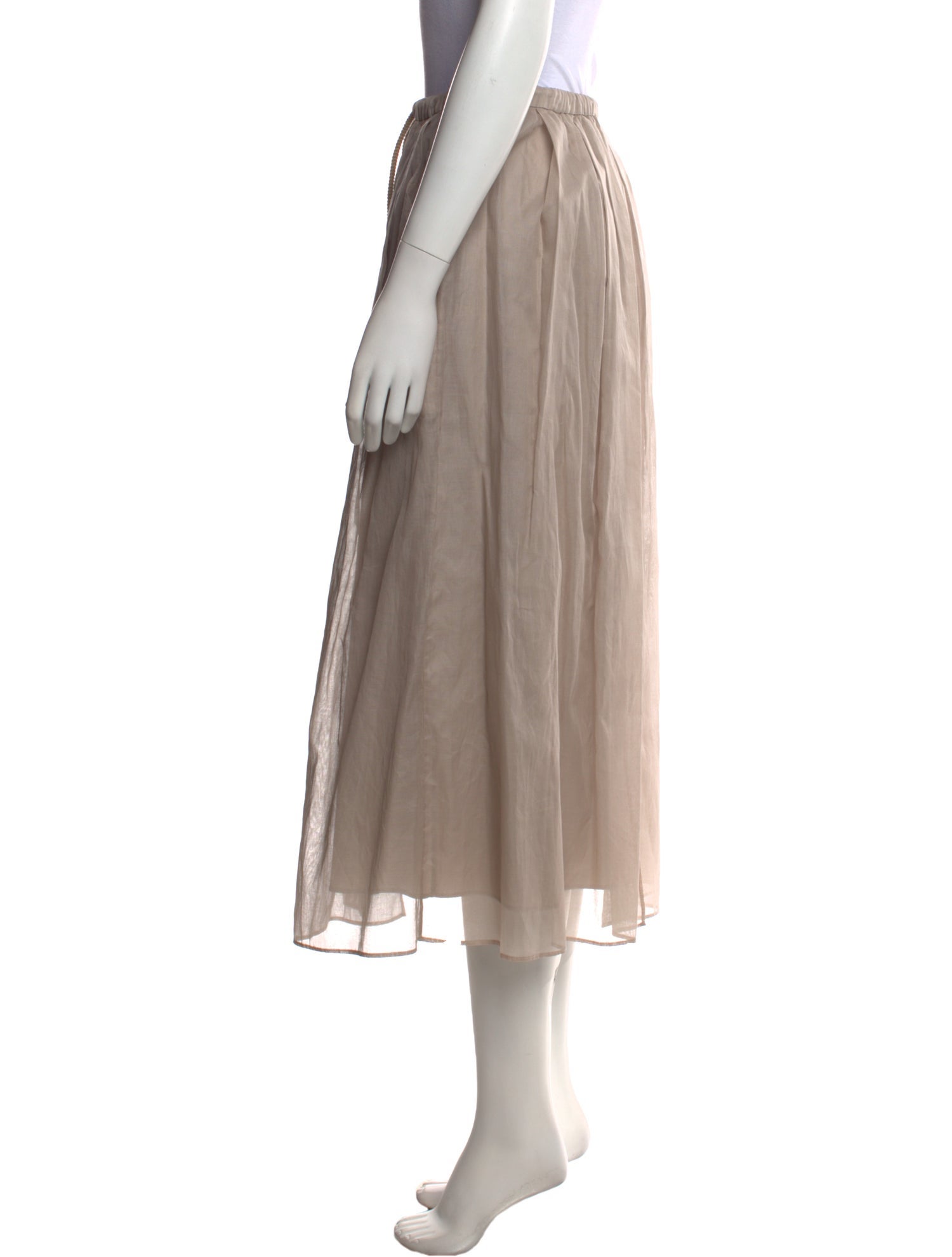 Brunello Cucinelli Pleated Accents Midi Length Skirt w/ Tags